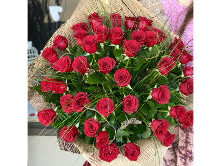 41 Long Stem (up to 70cm) Roses Bouquet For Cheap