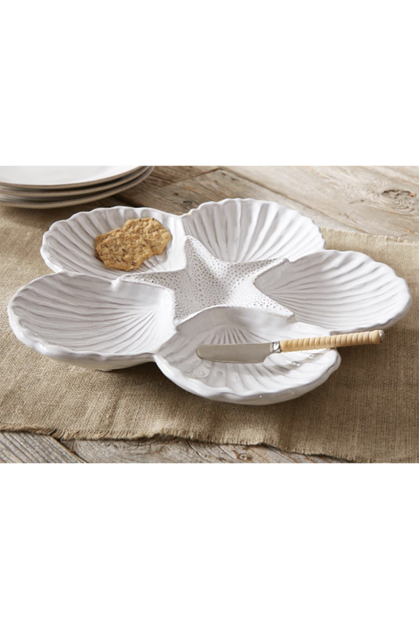 SIDEWALK SALE ITEM - Shell Sectional Platter Set Fashion