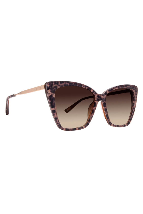 Becky II Sunglasses - Leopard Tortoise Brown Hot on Sale