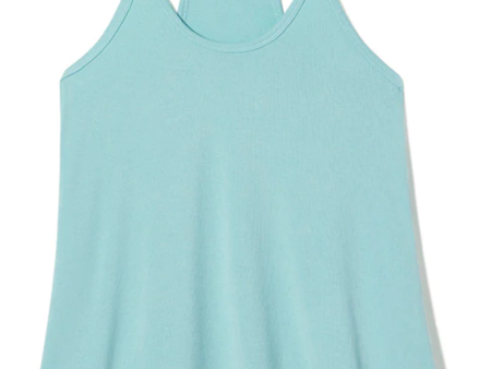 Cami Ribbed Tank - Aqua Sale