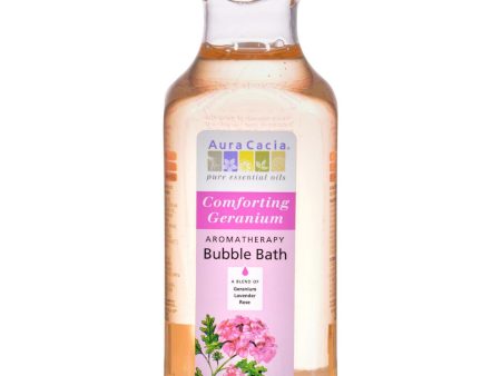 Aura Cacia Aromatherapy Bubble Bath Comforting Geranium - 13 Fl Oz on Sale