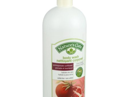 Nature s Gate Body Wash - Pomegranate Sunflower - 32 Oz Hot on Sale