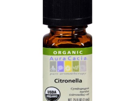 Aura Cacia Organic Essential Oil - Citronella - .25 Oz Online Hot Sale