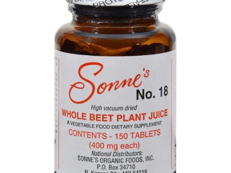 Sonne s Whole Beet Plant Juice No 18 - 400 Mg - 150 Tablets Online Hot Sale