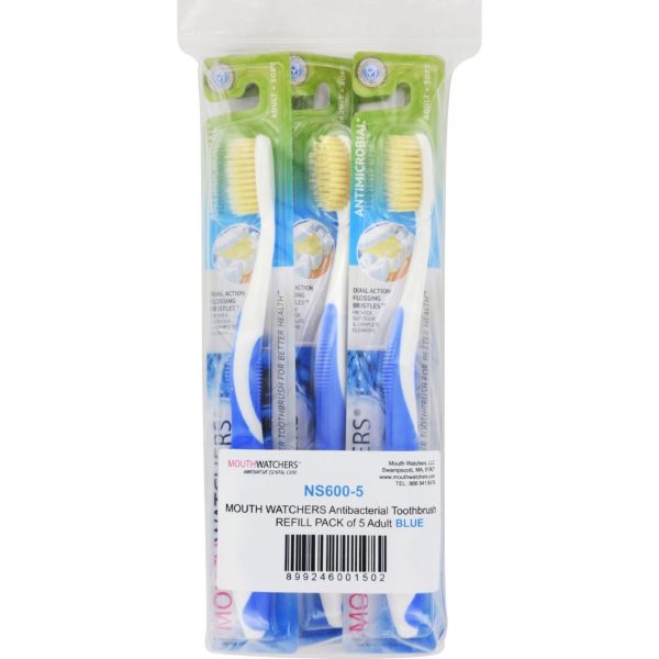 Mouth Watchers Toothbrush Refill - A B - Adult - Blue - 1 Count - Case Of 5 Online Sale