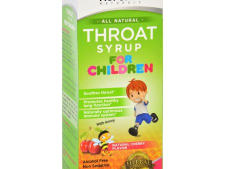 Herbion Naturals Throat Syrup - All Natural - Cherry - For Children - 5 Oz Discount