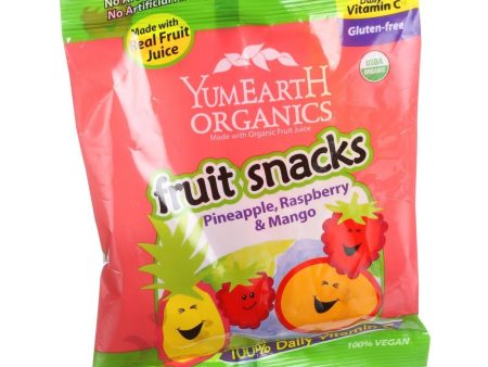 Yumearth Organics Fruit Snacks - Pineapple Raspberry Mango - 2 Oz - Case Of 12 Sale