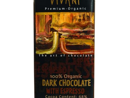 Vivani Organic Chocolate Bar - Dark Chocolate - 70 Percent Cocoa - Espresso - 3.5 Oz Bars - Case Of 10 Online Sale