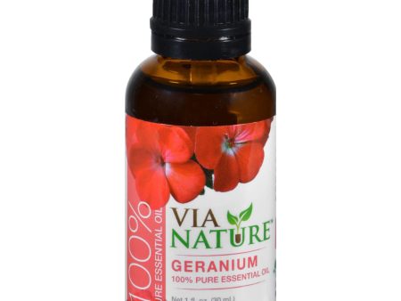 Via Nature Essential Oil - 100 Percent Pure - Geranium - 1 Fl Oz on Sale