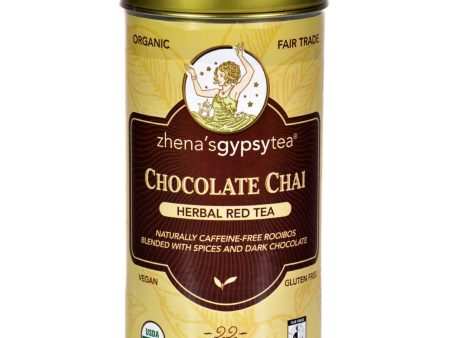 Zhena s Gypsy Tea Chocolate Chai Herbal Red Tea - Caffeine Free - Case Of 6 - 22 Bags Hot on Sale