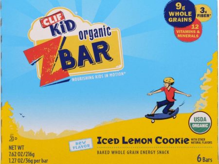 Clif Bar Zbar - Organic - Clif Kid - Iced Lemon Cookie - 7.62 Oz - Case Of 12 Online Hot Sale