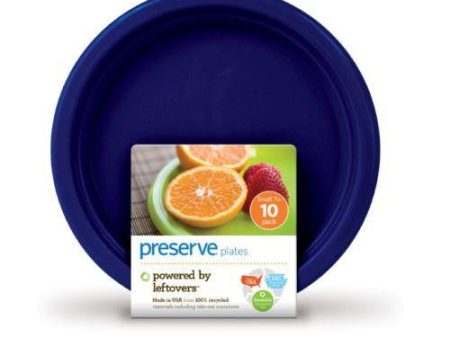 Preserve On The Go Small Reusable Plates - Midnight Blue - Case Of 12 - 10 Pack - 7 In Cheap