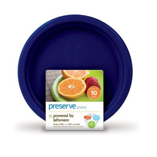 Preserve On The Go Small Reusable Plates - Midnight Blue - Case Of 12 - 10 Pack - 7 In Cheap