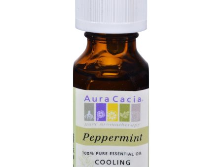 Aura Cacia Pure Essential Oil Peppermint - 0.5 Fl Oz For Sale