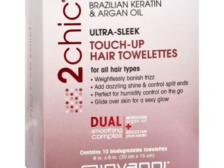 Giovanni Hair Care Products Touch Up Hair Towelette - 2chic Ultra Sleek - 10 Ct For Cheap