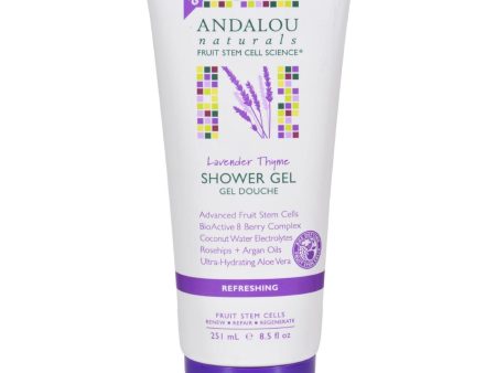 Andalou Naturals Shower Gel - Lavender Thyme Refreshing - 8.5 Fl Oz For Sale