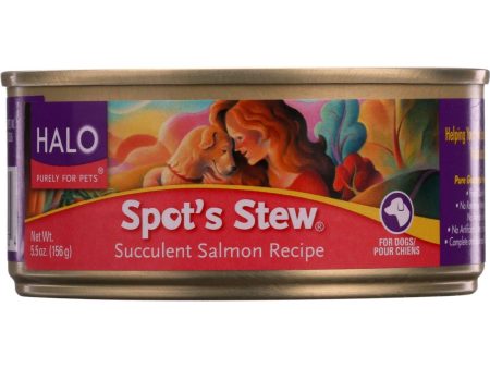 Halo Purely For Pets Dog Food - Spots Stew - Succulent Salmon - 5.5 Oz - Case Of 12 For Cheap