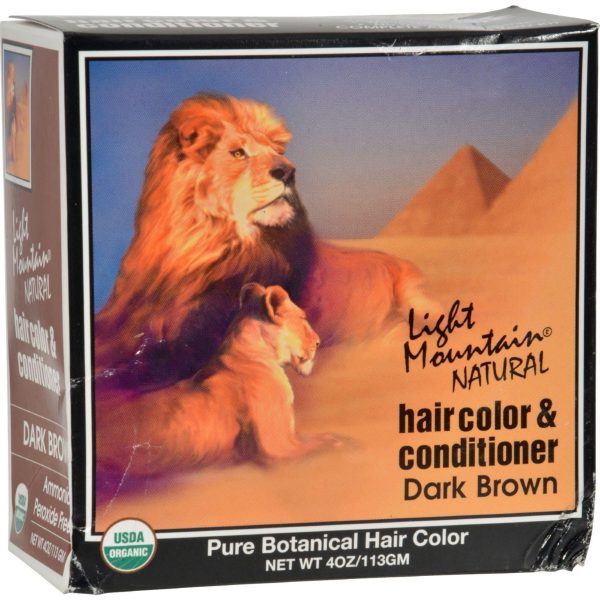 Light Mountain Natural Hair Color And Conditioner Dark Brown - 4 Fl Oz on Sale