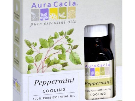 Aura Cacia Peppermint Pure Essential Oil - 0.5 Fl Oz - Case Of 3 For Sale