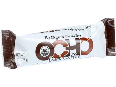 Ocho Candy Organic Candy Bar - Dark Chocolate - 1.4 Oz - Case Of 18 Supply