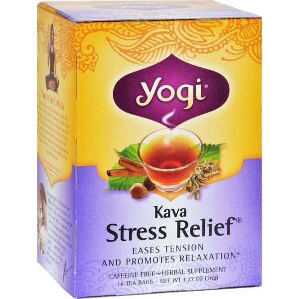 Yogi Tea Kava Stress Relief - Caffeine Free - 16 Tea Bags Hot on Sale