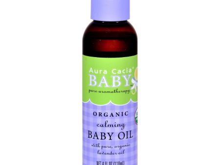 Aura Cacia Baby Organic Calming Oil - 4 Fl Oz Hot on Sale