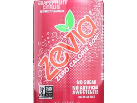 Zevia Soda - Zero Calorie - Grapefruit Citrus - Can - 6-12 Oz - Case Of 4 Online now