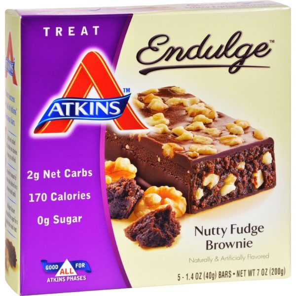 Atkins Endulge Bar Nutty Fudge Brownie - 5 Bars Hot on Sale