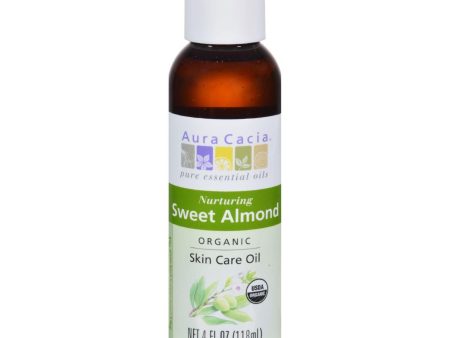 Aura Cacia Organic Aromatherapy Sweet Almond Oil - 4 Fl Oz Discount