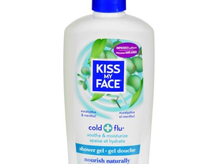 Kiss My Face Bath And Shower Gel Cold And Flu Eucalyptus And Menthol - 16 Fl Oz Online Hot Sale