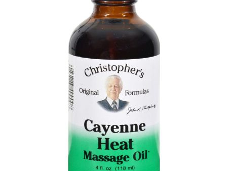 Dr. Christopher s Cayenne Heat Massage Oil - 4 Fl Oz Hot on Sale