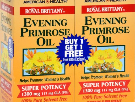 American Health Evening Primrose Oil - 1300 Mg - 60+60 Softgels For Sale