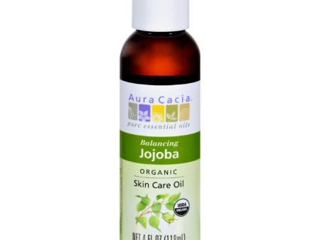 Aura Cacia Organic Aromatherapy Jojoba Oil - 4 Fl Oz Online now