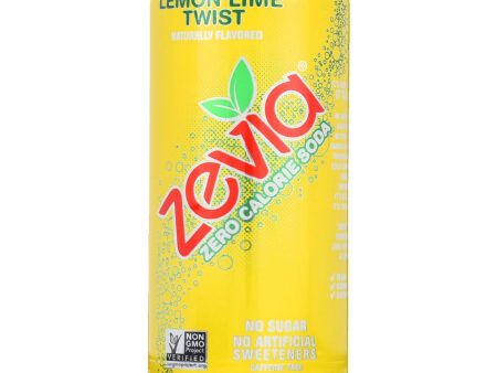 Zevia Soda - Zero Calorie - Lemon Lime Twist - Tall Girls Can - 16 Oz - Case Of 12 Online