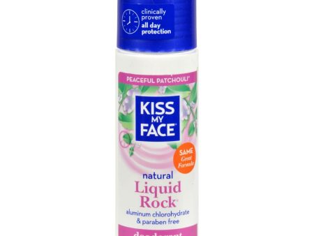 Kiss My Face Deodorant Liquid Rock Roll On Peaceful Patchouli - 3 Fl Oz For Sale