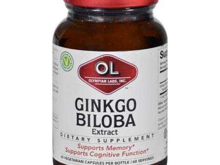 Olympian Labs Ginkgo Biloba Extract - 60 Mg - 60 Vegetarian Capsules Supply