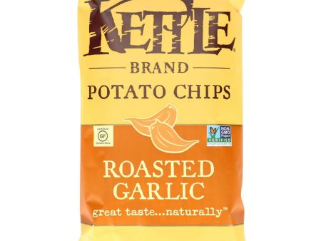 Kettle Brand Potato Chips - Roasted Garlic - 5 Oz - Case Of 15 For Cheap