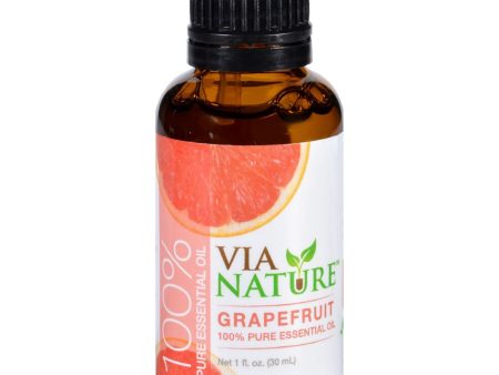 Via Nature Essential Oil - 100 Percent Pure - Grapefruit - 1 Fl Oz Online Sale