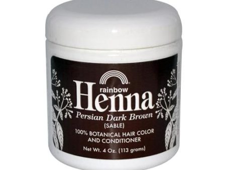 Rainbow Research Henna Hair Color And Conditioner Persian Dark Brown Sable - 4 Oz For Cheap