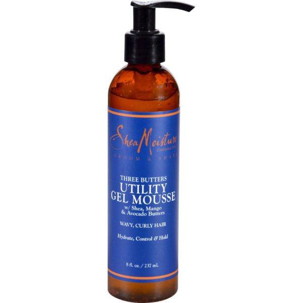 Sheamoisture Gel Mousse - Utility - Three Butters - Men - 8 Oz Supply