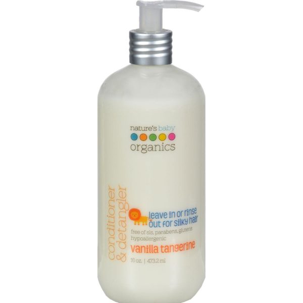 Nature s Baby Organics Conditioner And Detangler Vanilla Tangerine - 16 Fl Oz Cheap