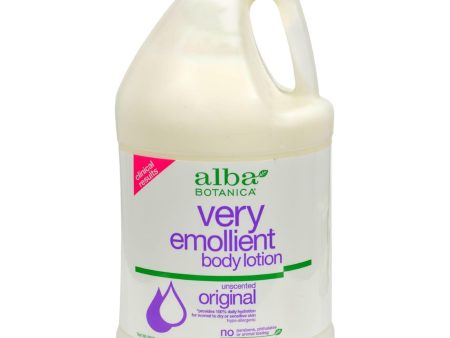 Alba Botanica Very Emollient Body Lotion Original Unscented - 1 Gallon Cheap