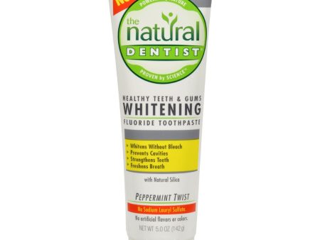 Natural Dentist Healthy Teeth And Gums Whitening Toothpaste Peppermint Twist - 5 Oz Supply