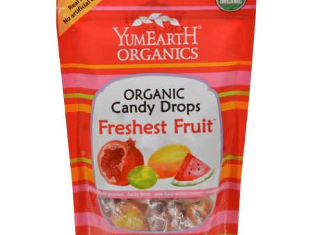 Yummy Earth Organic Candy Drops Freshest Fruit - 3.3 Oz - Case Of 6 For Sale