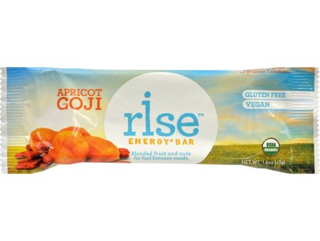 Rise Bar Energy Bar - Organic Apricot Goji - Case Of 12 - 1.6 Oz Online Hot Sale