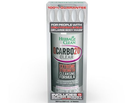 Herbal Clean Qcarbo Clear Cran Raspberry - 20 Fl Oz Hot on Sale