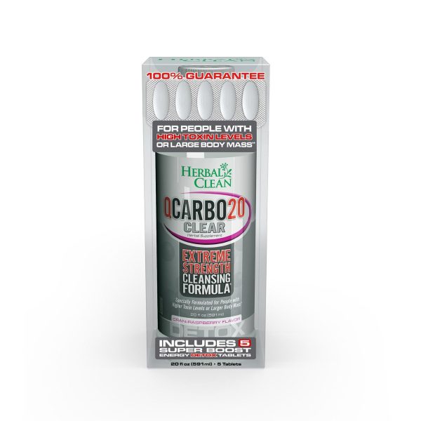 Herbal Clean Qcarbo Clear Cran Raspberry - 20 Fl Oz Hot on Sale