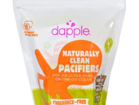 Dapple Pacifier Wipes - Food Grade - Fragrance Free - 25 Count on Sale