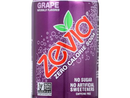 Zevia Soda - Zero Calorie - Grape - Can - 6-12 Oz - Case Of 4 Supply