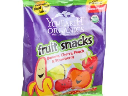 Yumearth Organics Fruit Snacks - Banana Cherry Peach Strawberry - 2 Oz - Case Of 12 Fashion